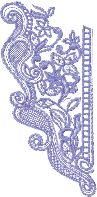 Lace Collar free machine embroidery design