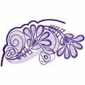 Flower collar free machine embroidery design