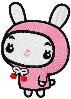 Cute baby bunny free machine embroidery design