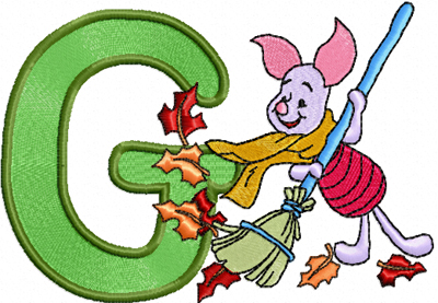 free piglet letter g embroiderydesign