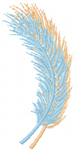 Feathers free machine embroidery design