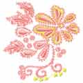 Flowers pattern free embroidery design