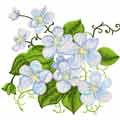 Forget me not free machine embroidery design