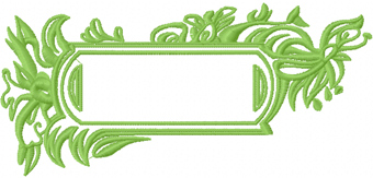 Frame with leaves free embroidery design