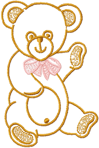 Teddy Bear free machine embroidery design