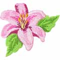 Orchid free machine embroidery design