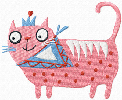 King Kat free machine embroidery design