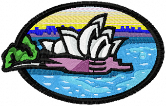 Sydney Opera House machine embroidery design for free download