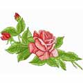 Mega Rose free machine embroidery design 