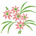 Flowers bouquet free machine embroidery design