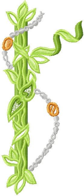 Leaves free machine embroidery design