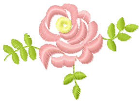 Free loving rose machine embroidery design