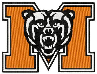 Mercer Bears logo embroidery design