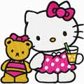 Hello Kitty We are friends embroidery design