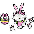 Hello Kitty Easter machine embroidery design