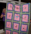 MaDonna Matsui wrote:I embroidered all the Hello Kitty designs and then I found a beautiful batik for the backing. I will be giving this quilt to my grandaughter .I was so happy that you have so many Hello Kitty designs, all the designs are different.