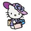 Hello Kitty Lady embroidery design