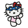 Hello Kitty swim embroidery design