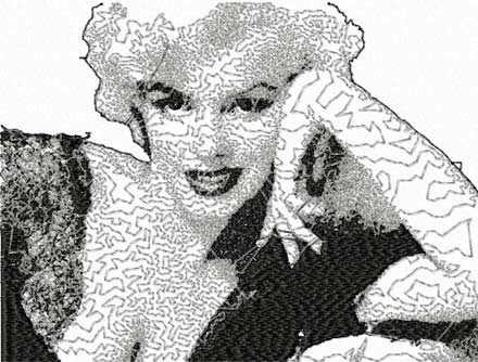 marilyn monroe free embroidery design for download