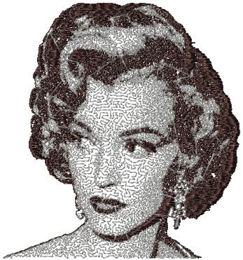 Marilyn Monroe machine embroidery design