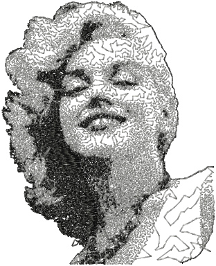 free marilyn monroe embroidery design