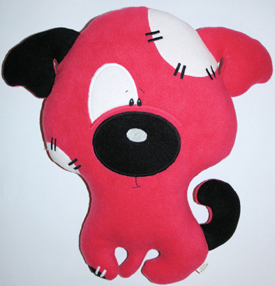 free project pillow dog with applique