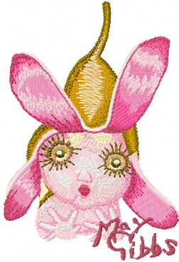 gummnut girl free machine embroidery design