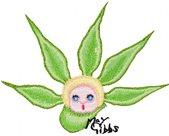 Snugglepot free embroidery design