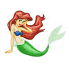 Little Mermaid Ariel machine embroidery design