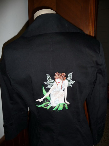 jacket withmodern fairy embroidery design