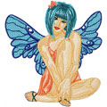Modern Fairy machine embroidery design for quilt