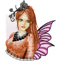 Modern Fairy machine embroidery design for brother