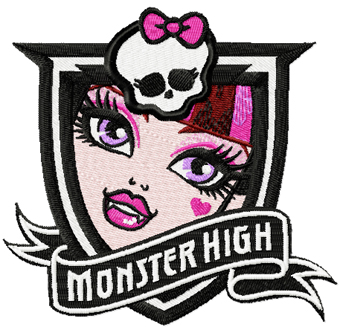 Monster High Draculaura machine embroidery design