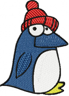 free moxito penguin embroidery
