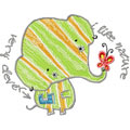 Clever Elephant machine embroidery design