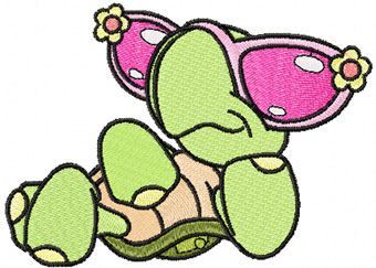 Cool Turtle Petshop machine embroidery design