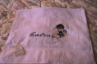 ben ten machine embroidered towel