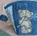 bag with teddy bear embroidery