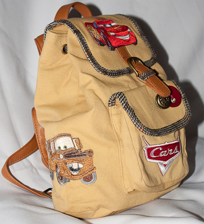 backpack with Disney embroidery designs