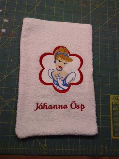 aurora disney princess embroidered towel