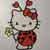 hello kitty lady bug embroidery design on cardigan
