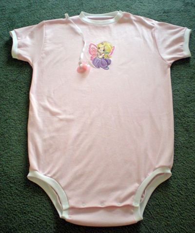 baby outfit with machine embroidery