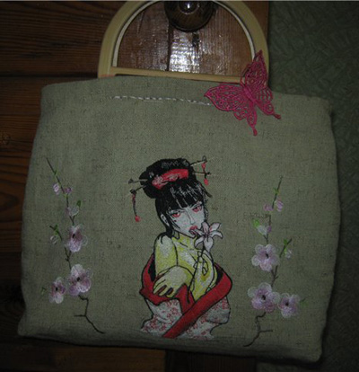 bag oriental embroidery design
