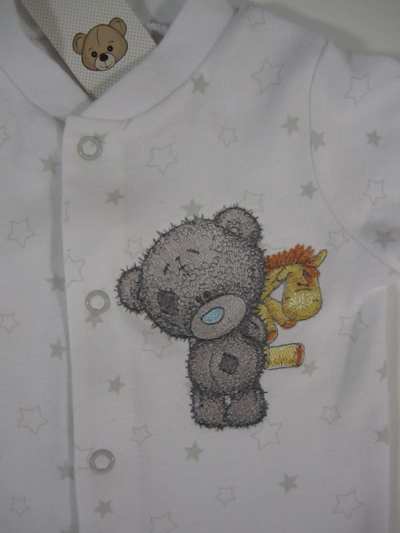 teddy bear embroidered shirt