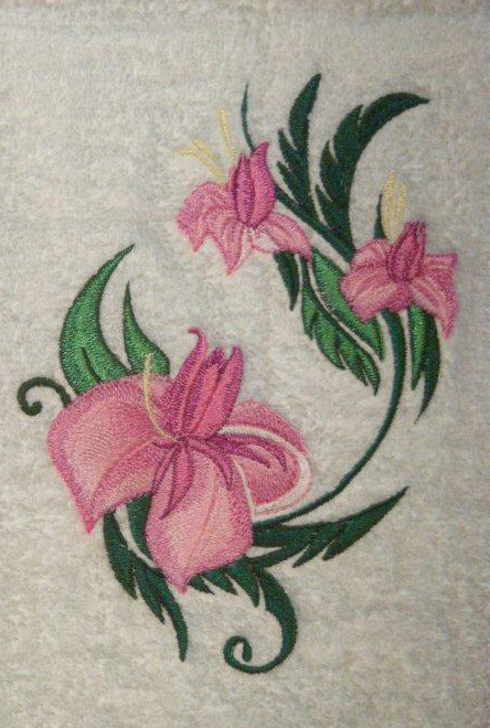 elegant flower embroidery from flowers collection