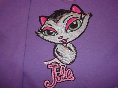 Pets Kitty Jole machine embroidery design