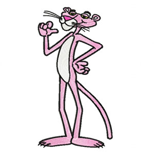 Pink Panther machine embroidery design