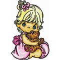 Precious Moments Girl and toy machine embroidery design