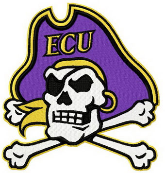 East Carolina Pirates logo  embroidery design
