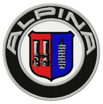 Alpina logo machine embroidery design